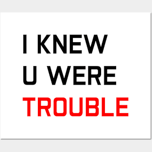 I knew u were trouble Posters and Art